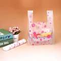 50/100 Pcs Sakura Plastic Bag with Handle 4 Sizes Fresh-keeping Candy Wedding Cartoon Gift Shopping Kitchen Storage Organization. 