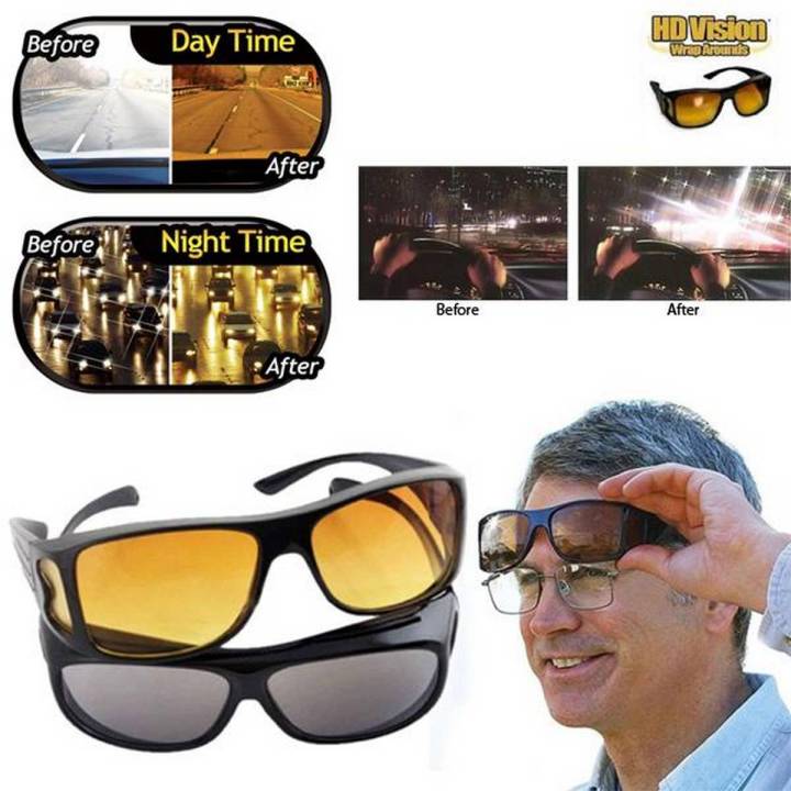 HD Vision Anti-Glare Driving Glasses X-Loop 2-Pack – Brown Frame, UV400 Protection, Includes Microfiber Bag - View #3