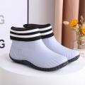 Short Fashion Non-Slip Rain Boots Rain Boots Women's Boots Kitchen Rain Boots Women's Waterproof Shoes Warm Cotton Winter Water Shoes. 