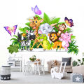 Animal Group Wall Stickers For Kids Room Home Decoration Cartoon baby children cartoon bedroom room decor wall stickers removable kids nursery decal sticker Wall Decoration Stickers wall decor. 