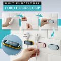 4PCS Plug Holder Kitchen Wall-Mounted Thread Holder Power Cord Storage Strong Adhesive Free Punch Bracket Socket Hooks Data Cable Organizer. 