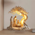 Easter Nativity Scene Figurine Tabletop Decor Nativity Figurines Set Home Decoration. 