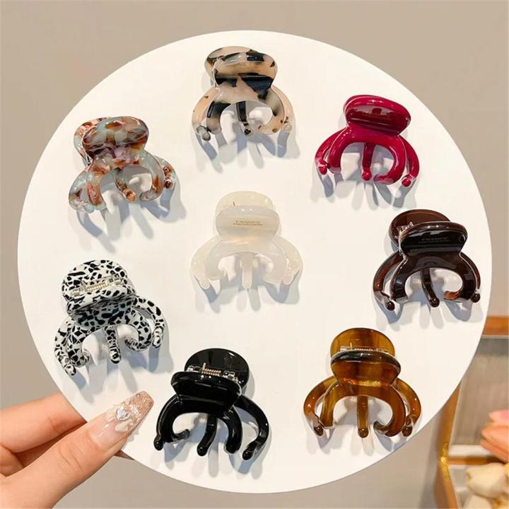 Fashion French Hair Claw Clips Acetate Retro High Ponytail Holders Elegant Hair Accessories for Women Girls