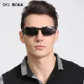 OQ BOGA 1 Piece Unisex Outdoor Anti-UV Black Oval Frame Sunglasses Men Women Eye Protection Half Rim Sun Glasses UV400. 