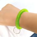 10pcs Stretchable Spiral Wrist Coil Key Tags Plastic Spring Hand Ring Garment Tag key ring. 