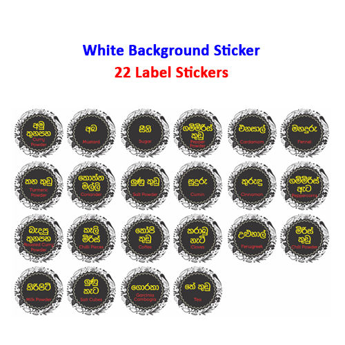 Round Spice Bottle Labels - Home Kitchen Stickers for Organizing