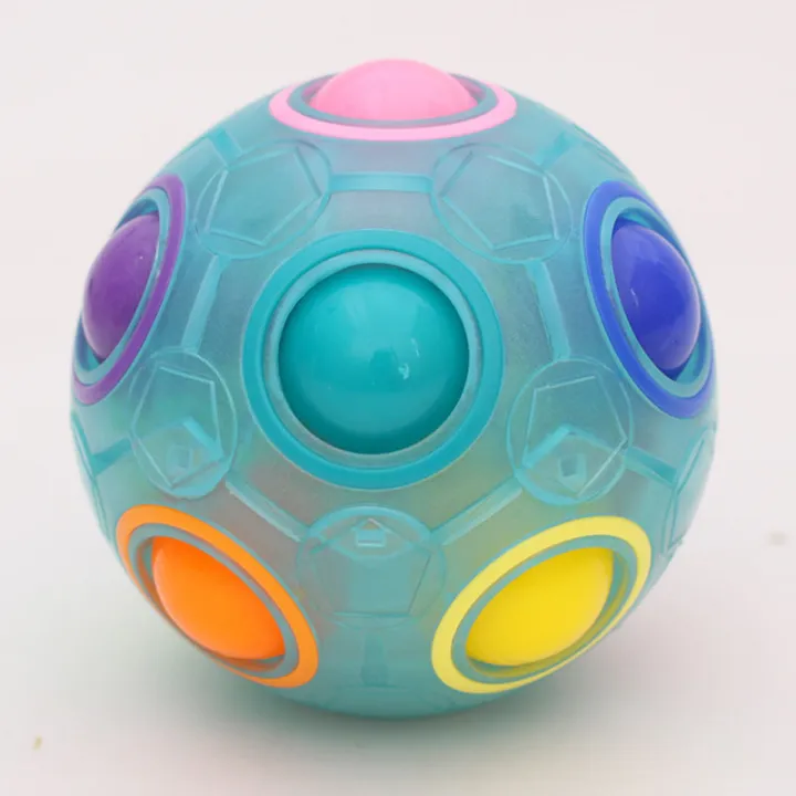 【LuckyBabyFans Store】Creative Magic Spheric Cube Rainbow Ball Puzzles Learning Educational Toys For Children Adults Office Anti Stress