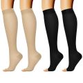 Medical Compression Socks Open Toe S/M/L/XL/XXL Sports Compression Socks Black Knee High Compress Socks For Women Men. 