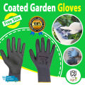Hand Gloves one pair rubber coated Garden Glove High Quality Long Durability Free Size. 