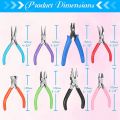 8 Pieces Jewelry Making Pliers Tool Kit, Needle Nose Pliers, Round Nose Pliers, Nylon Jaw Pliers for Jewelry DIY. 