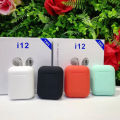 i12 TWS Pods Inpods12  White/Blue/Black - With Mic -Waterproof Portable Earbuds Full Set with Box For IOS,Android and All Mobiles -Features I7s,i11,i12,i15,i18, airdots. 