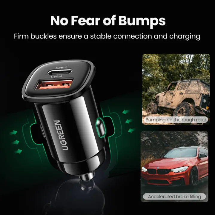 UGREEN%20USB%20Car%20Charger%2030W%20Quick%20Charge%204.0%20QC4.0%20QC3.0%20PD%20Type%20C%20Fast%20Car%20USB%20Charger%20For%20iPhone%20Xiaomi%20Samsung%20Google%20-%20Image%208