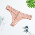 SMY 3PC Lady Cotton Panties Women Underwear Ladies Low-Waist Pantys T-back Breathable Panties. 