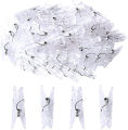 50Pcs/Bag 2.5cm Mini Transparent Plastic Clips Spring Clothespins Pegs String Light Photos Paper Clips Craft Decorating Clamp. 