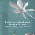 5V USB Powered Mini Ceiling Fan Silent 6 Leaves for Personal Use. 