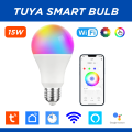 Tuya 15W Smart Bulb E27 WiFi Dimmable LED Light Bulb RGBCW / App Control Supports Alexa Google Home. 