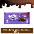 Milka Chocolate with Extra Cocoa 100g (Dark). 