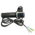 Bike Twist Throttle for Electric Bike Throttle 48V Gas Handle Throttle LCD Display Lock Key. 