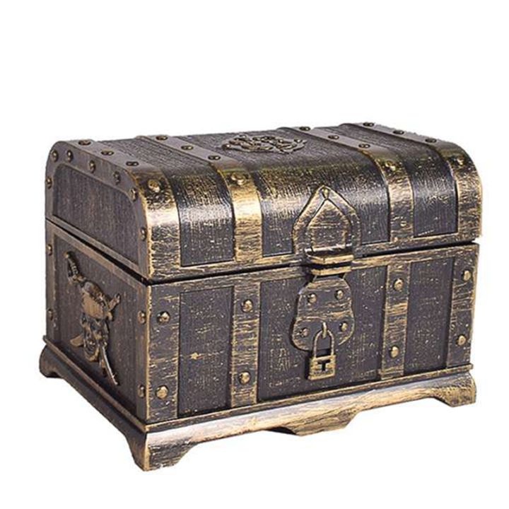Pirate Treasure Chest Decorative Treasure Chest Keepsake Jewelry Box Plastic Treasure Boxes Party Decor Large Size