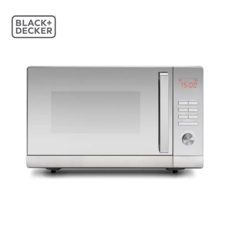 Black and Decker 30L Stainless Steel Mirror Finish Microwave Oven With Grill MZ30PGSS-B5