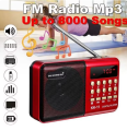 Joc Bluetooth FM Radio, Rechargeable, MP3/USB/TF Card, LED Screen, Portable Speaker with Antenna. 