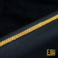 Gold Flat Bismark Bracelet Chain Stylish Golden Men Designs Guaranteed Love Necklace Plated Stylish Boy Design Gift TR-MB. 