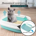 Large Cat Litter Tray with Scoop Open Top Cat Litter Box High Sided Anti Splashing Sturdy Easy to Clean Open Air Kitty Litter Box Cat Toilet for Kittens Cats Pet Supplies Poop Tray Pet Shit Tray Cat Pooper Tray Pet Poop Box Pet Pooper Box Kittens. 