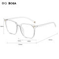 OQ BOGA 4 Colors Unisex Anti Blue Light Proof Radiation Square Frame Computer Glasses Women Men Eye Protection Fashion Plastic Full Rim Eyewear. 