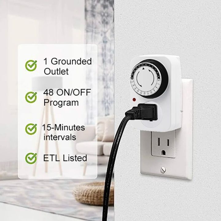 Mechanical%20Plug%20Timer%20Switch%2048%20ON/OFF%20Min15%20Outlet%20Timer%20Grounded%20for%20Aquarium%20Grow%20Light%20Hydroponics%20Lighting%20Home%20Appliance%20-%20Image%202