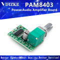 Ultra-mini PAM8403 DC 5V 2 Channel USB Digital Power Supply Audio Amplifier Board Module 2*3W Volume Control with Potentionmeter. 