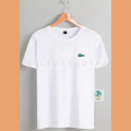 Premium Lacoste T-shirt Crocodile Cotton Cartoon Crew Neck Short Sleeve Tshirt For Men Women. 