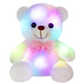 22cm Luminous Bear Teddy Stuffed Doll with LED Cute Animal Soft Plush Toy Nightlight Glow Bear Sensory Toys Gift for Kids. 