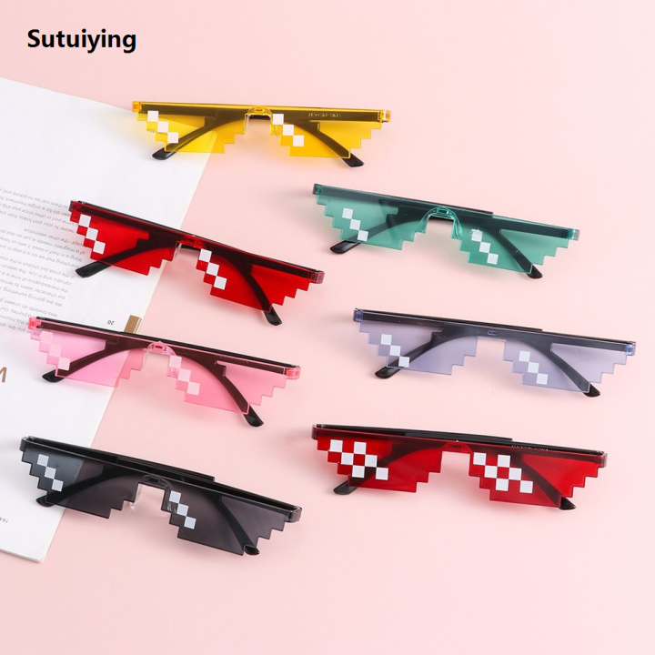 Sutuiying%202025%20Fashion%20Mosaic%20Sunglasses%208%20Bit%20Pixelated%20Ladies%20Sunglasses%20Retro%20Gamer%20Robot%20Eyeglasses%20for%20Men%20Women%20Thug%20Life%20Shades%20Kid%20Toys%20-%20Image%203