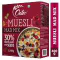 Oateo Muesli Mad Mix – 400g – 30% Extra Fruits, Nuts & Seeds – High Fiber & Protein – No Added Sugar. 