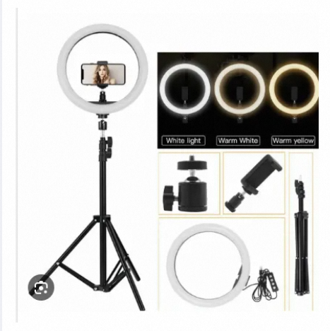 Selfie 10 Inch LED Ring Light with Sturdy 7ft Tripod Stand and Adjustable Phone Holder, Perfect for TikTok, YouTube, and Professional Photography