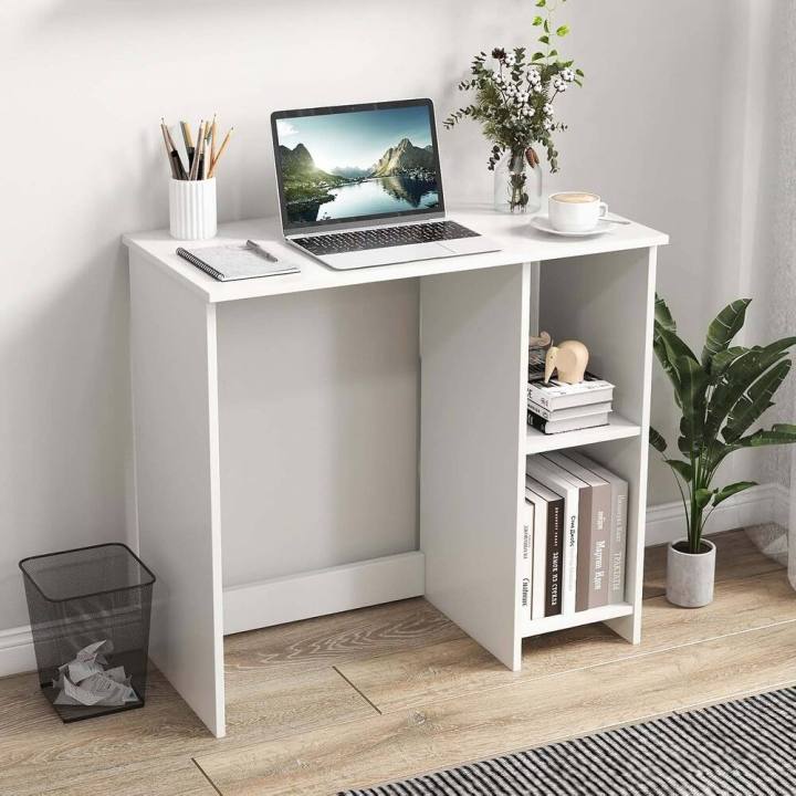VTEC FURNITURE Modern Home Office Computer Desk Study Writing Desk with Shelves