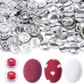 100 Sets Sewing Buttons Cover Kit 23mm Metal Button Covers For Art Crafts Sewing Notion Supplies, 7/8Inch Button Covers & Button Backs. 