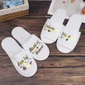 【WEJA】Lasle 1 Pair Bride Wedding Decoration Bridesmaid Party Slippers Ladies Party Supplies. 