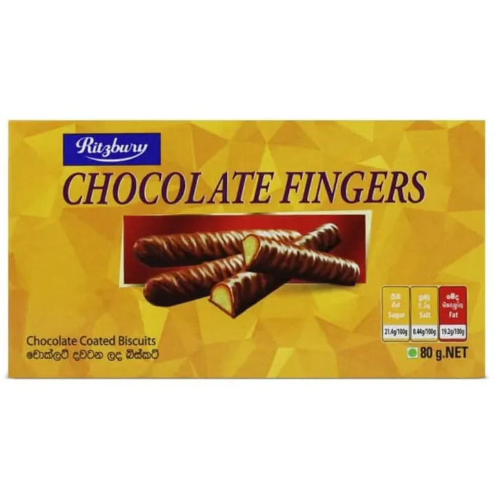 Ritzbury Chocolate Fingers 80G