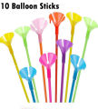 Multi Color Balloon Sticks (10) Packet Decoration. 