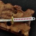 Mini Roronoa Zoro Samurai Keychain Anime Scabbard Key Ring Katana Buckle Key Chain for men women Cosplay Toy Jewelry Gift. 