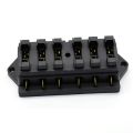 6 Way Plastic Metal Flat Type Truck Auto Blade Fuse Box Car Fuse Box Car Fuse Holder with Fuses for 12V 32V ATO Standard Circuit. 