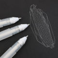1/5/10Pcs 0.8Mm Waterproof White Gel Pen Highlighter Marker Pen Sketch Drawing Art Markers Comic Design Fine Liner Pen. 