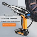 Car 4-In-1 Vacuum Cleaner Inflatable Pump Vacuum Rechargeable Air Compressor Pump. 