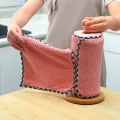 Non-stick Oil Wiping Towel Non-linting Hangable coral fleece double-sided rag　ZHIXING. 