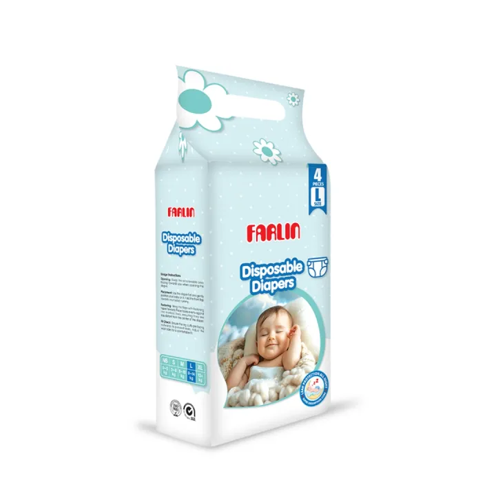 FARLIN BABY DIAPERS LARGE 4 PCS