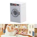 Miniature Washer 1/12 Scale Openable Door Plastic Miniature Washing Machine for Dollhouse. 