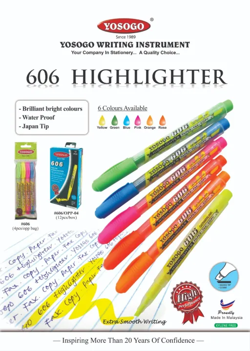 Yosogo Highlighter Pen
 - Multi Color
