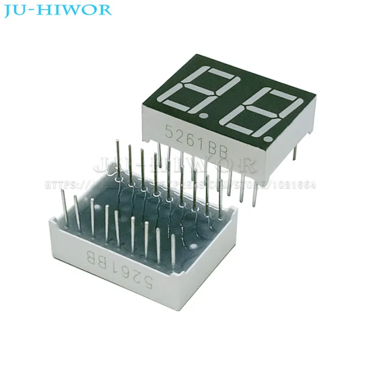 10pcs%2018Pins%205261AB%205261BB%200.56%20Inch%202%20Digit%20Bits%207%20Segment%20Blue%20LED%20Digital%20Display%20Digitron%20Common%20Anode%20Cathode%20C-A%20C-C%20-%20Image%202