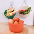 Hangable Sundries Holding Bin Space-saving Storing Container Cosmetic Toiletry Utensils Box Large Capacity  with Hook Fruit Vegetable Storage Basket. 